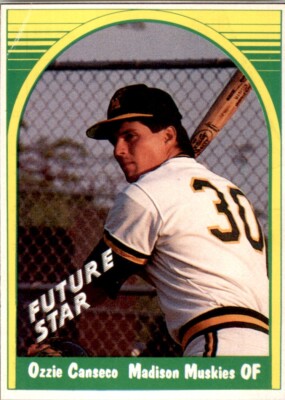 1987 Baseball Card Magazine Repli-Cards Ozzie Canseco Madison Muskies