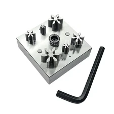 6 Petal Flower Shape Disc Cutter Set of 6 Punches - 8 to 26 mm - Jewelry Tools