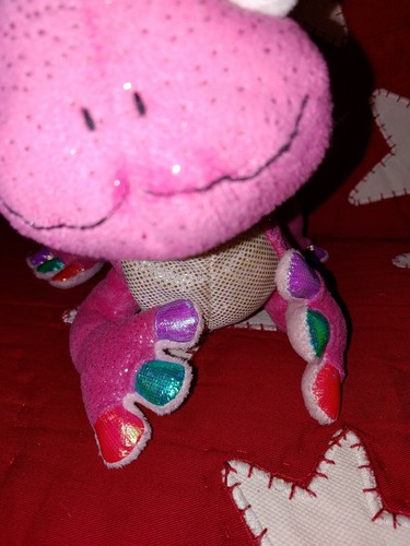 Ganz Webkinz Pink Sparkle Glamour Gecko Stuffed Animal Plush Only NO CODE HM462 - Picture 3 of 11
