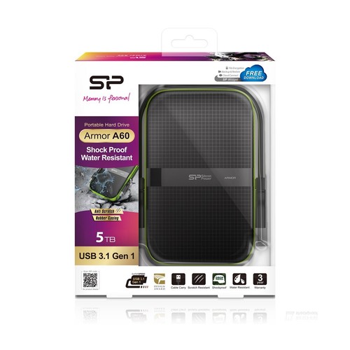 4712702658521 Silicon Power Armor A60 external hard drive 5000 GB Black, Green S - Picture 7 of 8