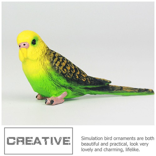 2 Pcs Realistic Budgie Simulation Parrot Lifelike Bird Model Child - Picture 10 of 12