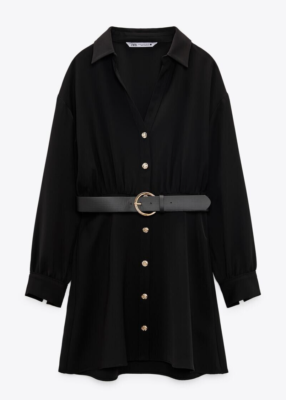 Robe Chemisier Zara Taille 40 - Multicolore Floral, Manches Longues, En Coton, Neuf Sans étiquettes