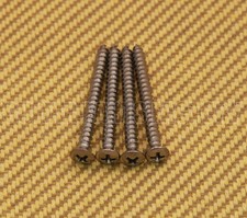 099-4948-000 4 Genuine Fender Guitar Chrome Neck Plate Mounting Screws