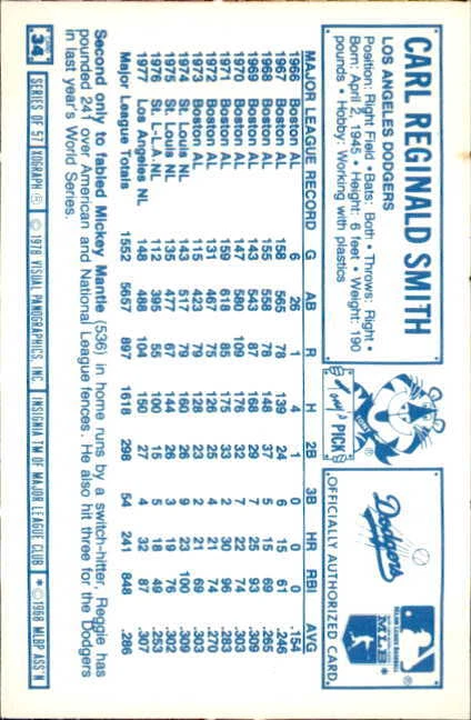 1978 Kellogg's Baseball Set Break ~ Most NRMT, NO Cracks - You Pick, Low S & H! - Image 2 of 2