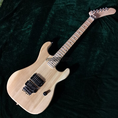 #ad Unfinished DIY Electric Guitar Kits Maple Neck Double Lock Bridge Build Your Own $109.00