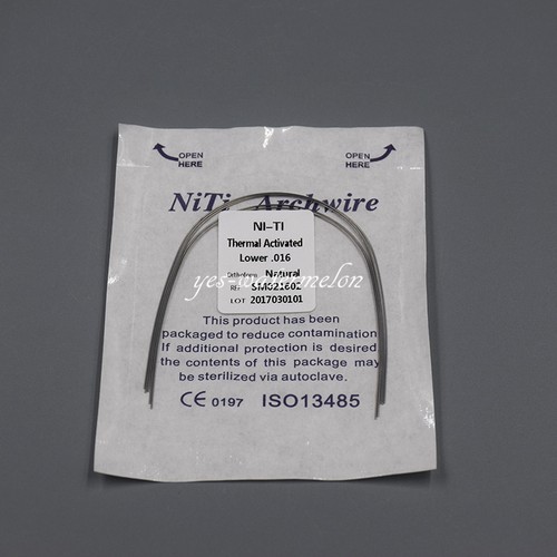 100 Set Filo Arco Niti Rotondo Ortodontico Termico Attivato Dentale 12~20 U/L - Foto 10 di 12