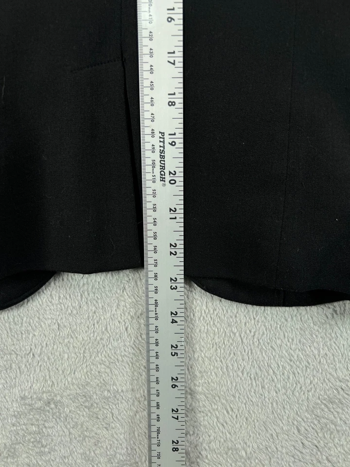 Merona Traje Chaqueta Blazer Abrigo Mujer 6 Negro Un Botón Carrera Manga Larga Foto 4 de 4