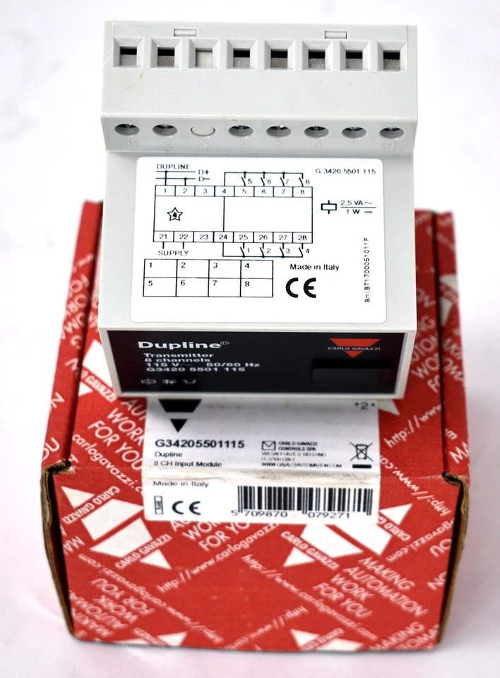 Carlo Gavazzi G34205501115 8 Channel Dupline Input Module, 115V, 50/60 Hz - Image 2 of 4