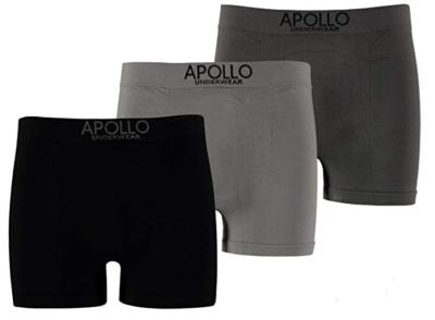 3-12 Stück Boxer-Shorts Apollo Seamless Shorts Unterhosen nahtlos Herren Grau
