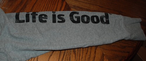 BLUE OR GRAY NWT Men's Life is Good Bold Go To Pullover Hoodie Sweatshirt - Bild 6 von 9