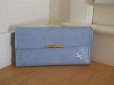 Vintage NEW Union Pacific Ladies Light Blue Compact Purse Card/Checkbook Pen