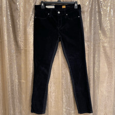 Pilcro and the letterpress Black Stet Corduroy Front Skinny Jeans, Size 27/4