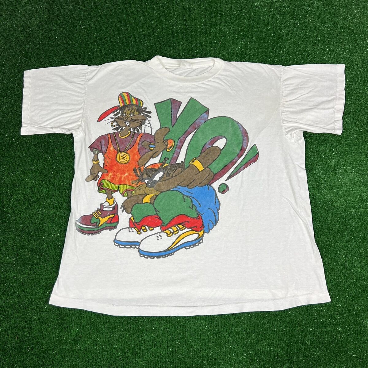 Vintage 90's Looney Tunes Hip Hop YO! T Shirt Single Stitch Vintage 90's Looney Tunes Hip Hop YO! T Shirt Single Stitch