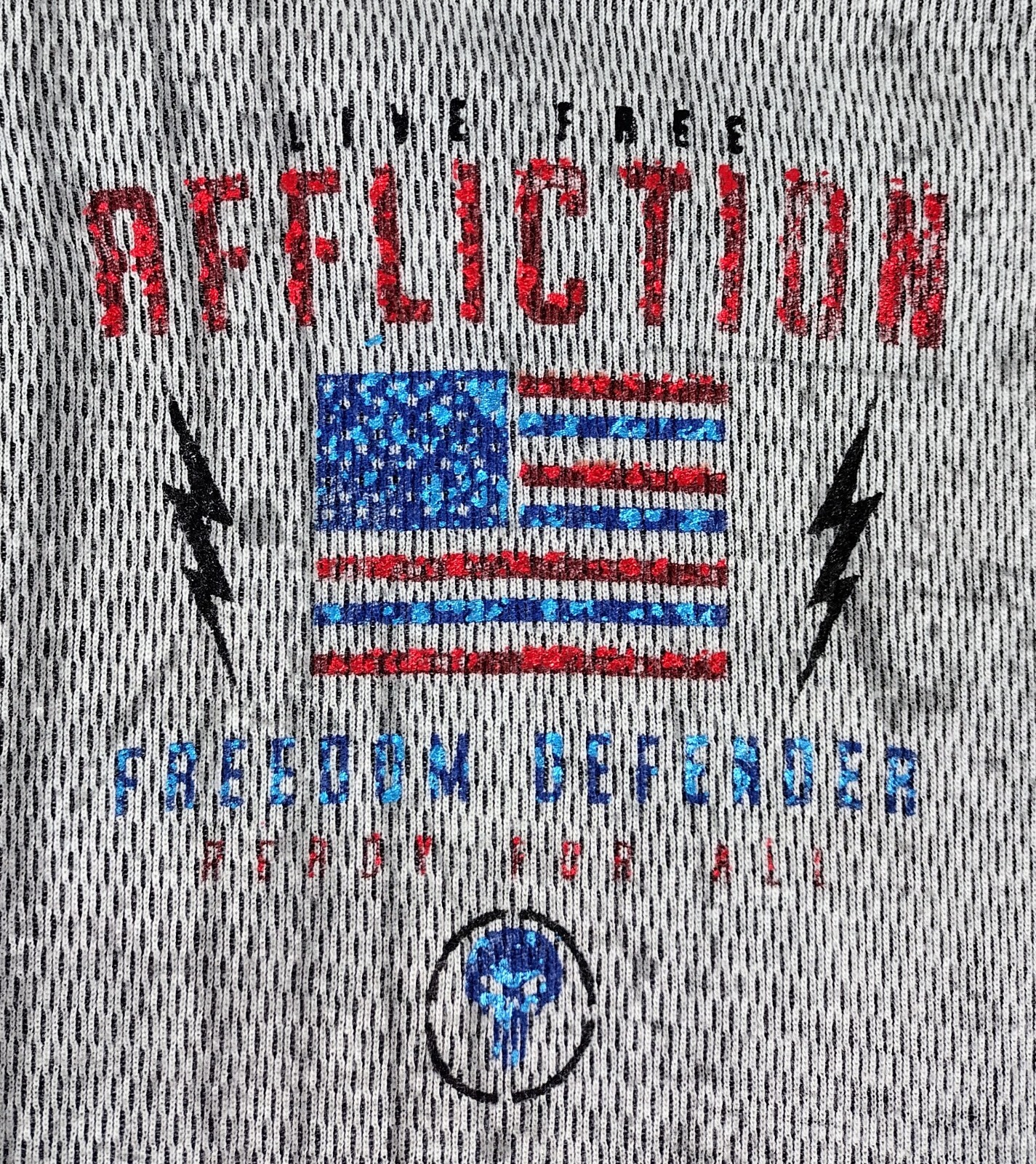 ALTRA Camicia reversibile effetto invecchiato Affliction Freedom Defender AR 15 taglia M manica lunga