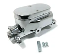 Chrome Master Cylinder 1" Bore 9/16" & 1/2" Ports Dual GM Corvette Chevy Hot Rod