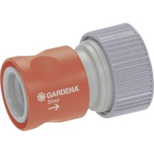 Image of GARDENA 02814-20 Plastic Hose Connector 19 mm Dia with Water Stop