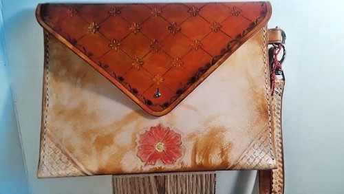  CARTERA - MONEDERO SOBRE Hecho a Mano - Trabajado a Mano - Cosido a Mano - Hecho en América  - Imagen 1 de 11