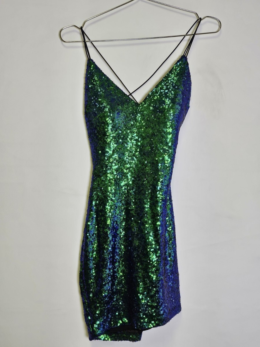 b darlin green sequin dress B. Darlin Juniors Dresses