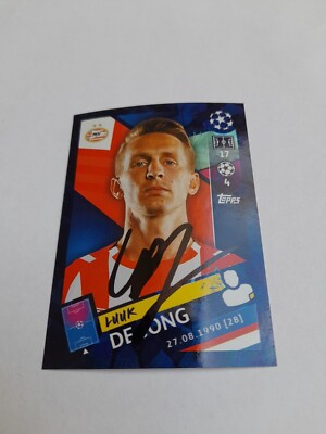 Champions League Sticker Signed Luuk de Jong PSV Eindhoven NEW 