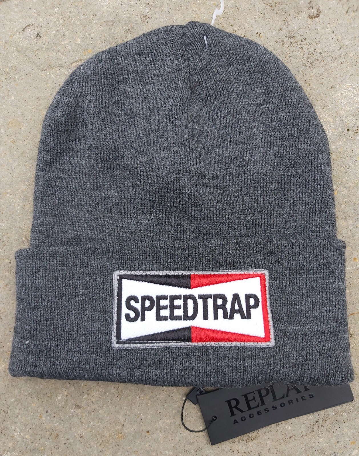 Genuine REPLAY Charcoal Speedtrap Cuff BEANIE Hat Toque New Tags
