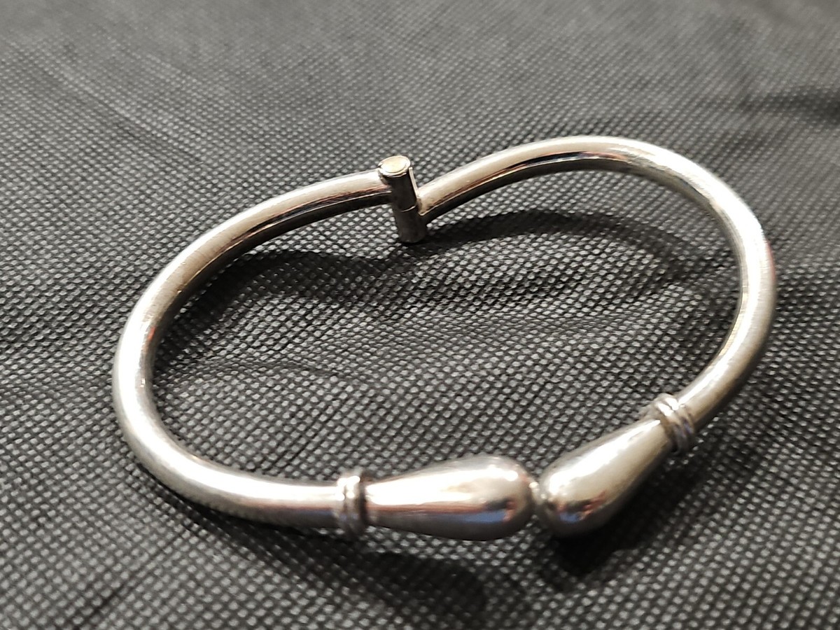 ATI Sterling Silver 925 Hinged Bangle Bracelet 6-inches Mexico 