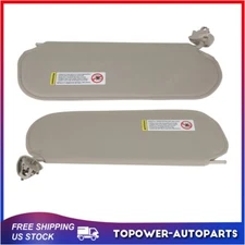 For 03-19 Chevy Express 1500 Express 2500 GMC Tan Sun Visor Pair Left+Right Side