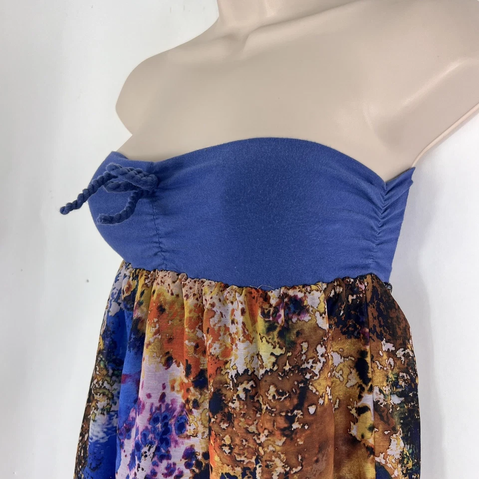 Vestido Xhilaration Jóvenes Niñas Grande Sin Tirantes Solero Hasta la Rodilla Forrado Gasa Foto 4 de 4