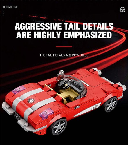 NISB Speed Champions, Corvette Stingray, 1:24 Scale, Building Kit, 311 pcs - Picture 10 of 12