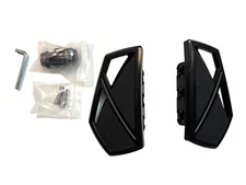 Black Phantom Mini Board Foot Pegs Floorboard Pedals Harley Davidson Fat Boy 107