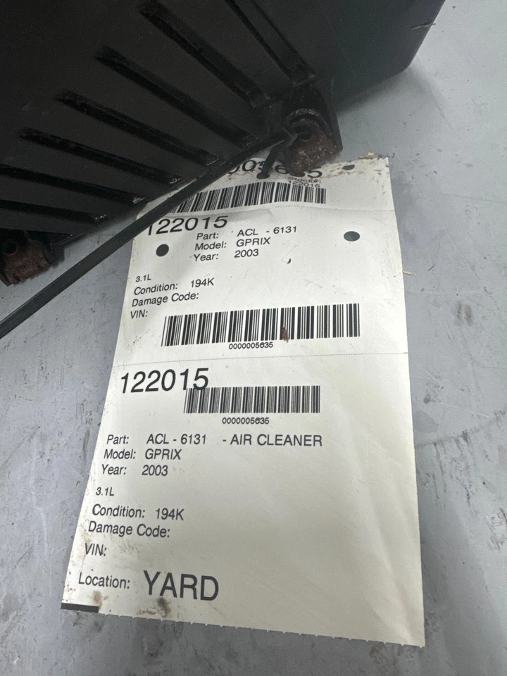 Purificador de aire Pontiac Grand Prix 2002-03 3,1 l Foto 2 de 4