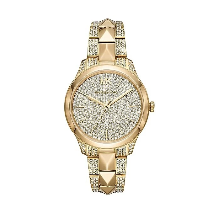 NEW Michael Kors Analog Gold Dial Stainless Steel Quartz Women s Watch MK6715