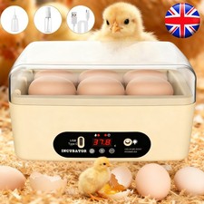Mini Egg Incubator Automatic Digital Poultry Egg Hatcher Egg Candler Hatching UK