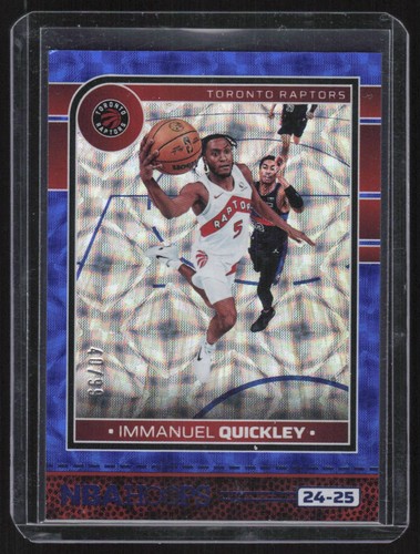 2024-25 BLUE SCOPE IMMANUEL QUICKLEY 40/99 TORONTO RAPTORS #123 NUMBERED SP - Picture 1 of 2