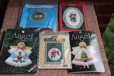 5 Counted Cross Stitch Christmas Ornament Kits