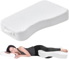 Leg Pillow for Side Sleepers, Memory Foam Knee Large, White