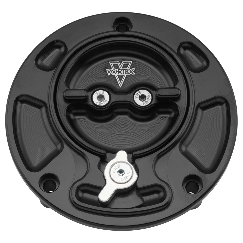 Tapa de gas Vortex V-3 negra para Yamaha GC610K Foto 3 de 4