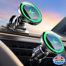 LISEN 15W MagSafe Car Mount Charger Travel Magnetic Phone Holder Wireless Car Ch