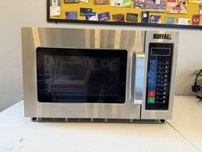 Buffalo Programmable Commercial Microwave Oven in Silver Stainless Steel - 1800W
