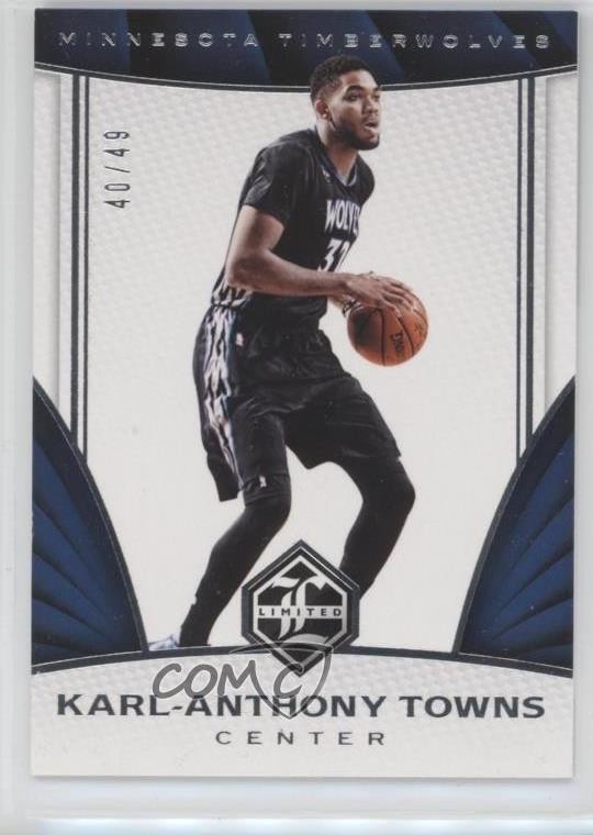 2016-17 Panini Limited Spotlight Silver 40/49 Karl-Anthony Towns #95 9o3
