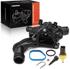 A-Premium Engine Coolant Thermostat and Housing Assembly with Sensors -... 