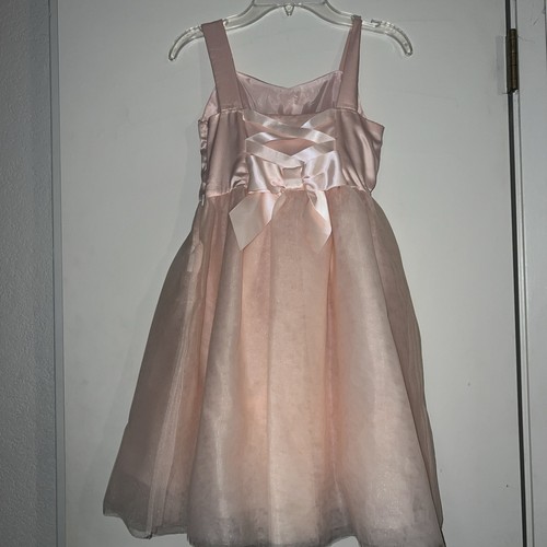 Used Girls Janie And Jack Prima Ballerina Sz 7 Pink Blush Tulle Skirt Formal - Picture 5 of 11