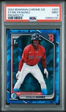 2024 BOWMAN CHROME SAPPHIRE EDITION PROSPECTS #207 STARLYN NUNEZ PSA 9