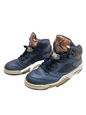 Air Jordan 5 Retro Mens Sneakers US 10 Blue Bronze Basketball Shoes 136027-416
