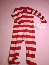 Carter's Little Planet Organic Cotton Sleeper Pajamas unisex 9M Stripe Footed