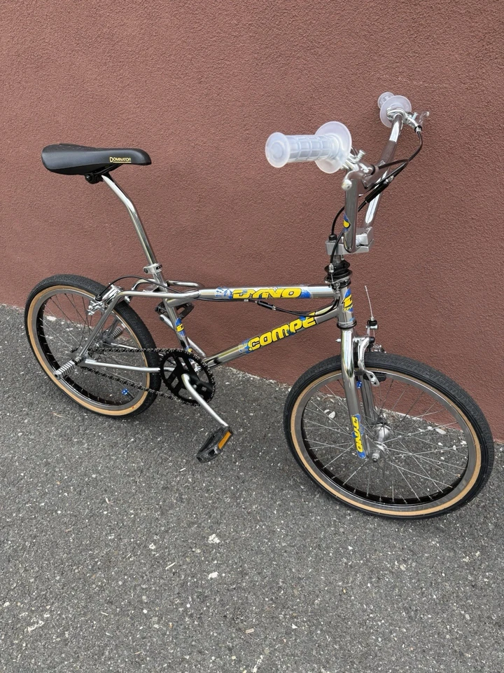Bicicleta BMX Dyno Compe 1992 cromada Survivor GT, rara de colección limpia Foto 2 de 4
