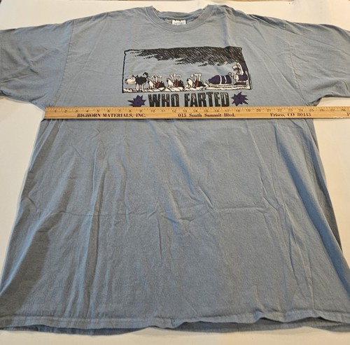 Vintage 1992 Alaska "Who Farted" Graphic Blue Funny T-Shirt Size 2XL - Picture 4 of 4