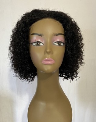 Curly Bob Wig Human Hair 4x4 HD Lace Closure Deep Wave Glueless Wear & Go 3D Cap