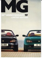 MG TF 80th Anniversary Limited Edition 2004 UK Market Sales Brochure 120 135 160