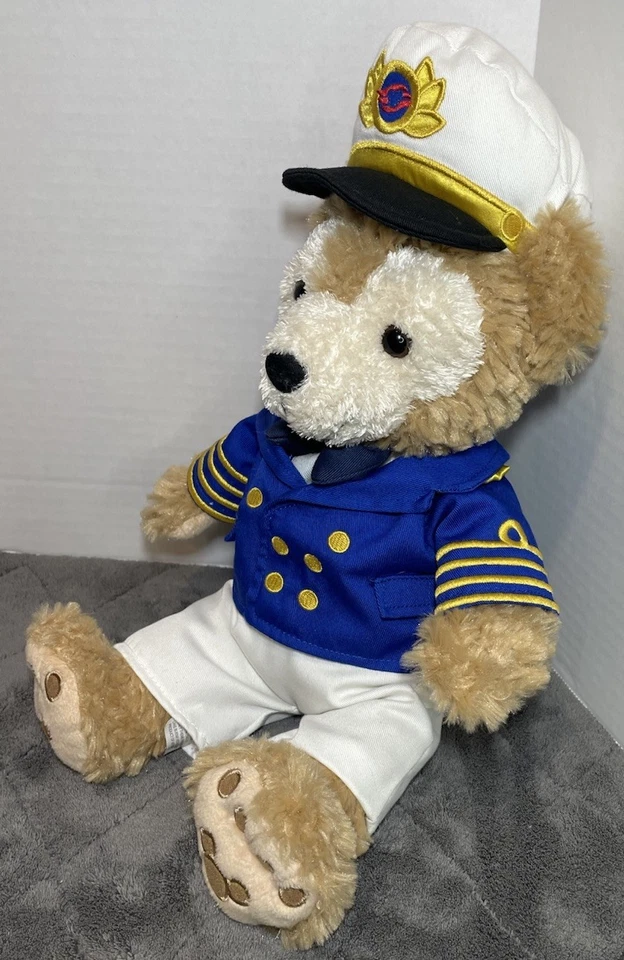 Pajarita de peluche Duffy Bear oculta Mickey Disney Cruise Line Capitán marinero de peluche Foto 3 de 4