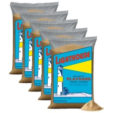 US Silica 5 Pack Lighthouse Comfortable Play Sand for Sand Tables, Beige, 50 Lbs